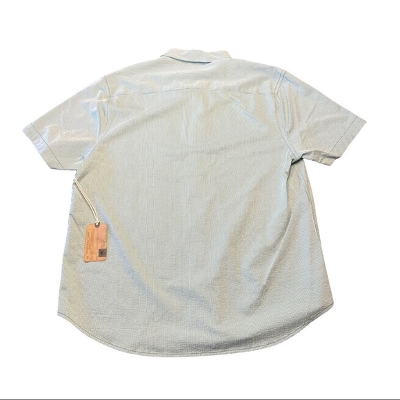 True Grit Knit Stretch Seersucker Short Sleeve One Pocket Shirt NWOT - Picture 3 of 7